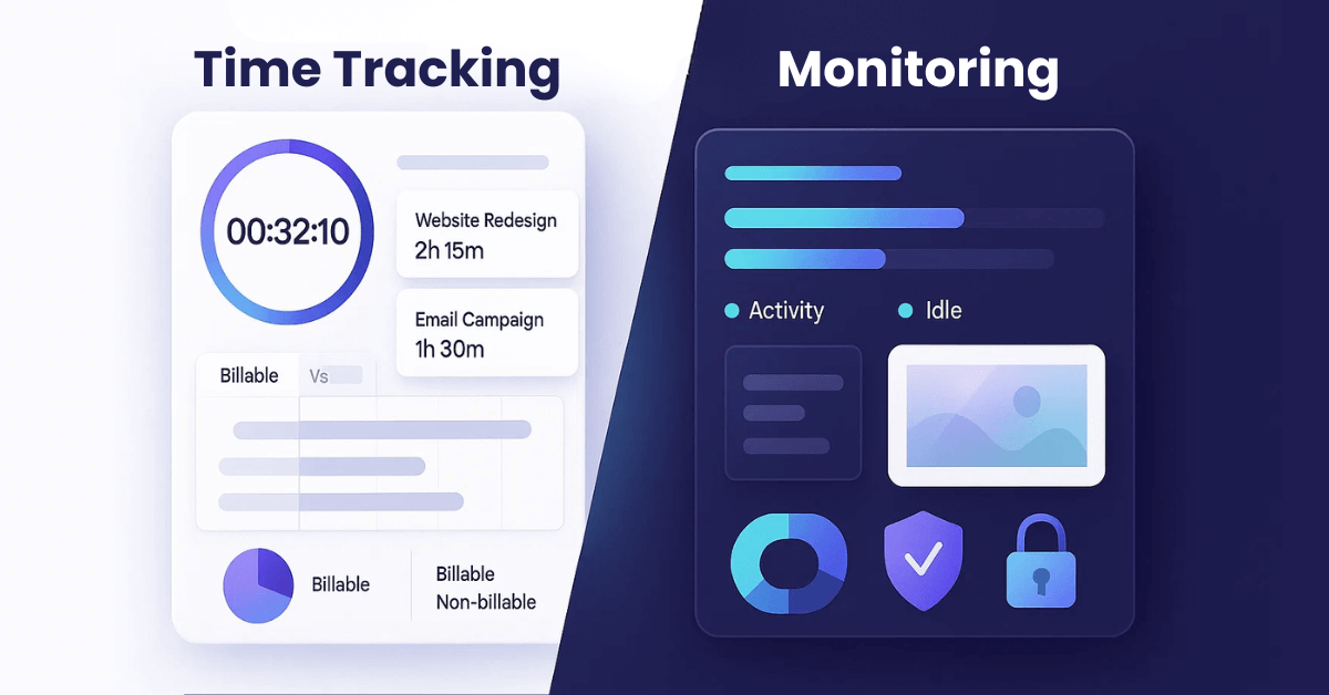 Monitoring Software vs Time Tracking